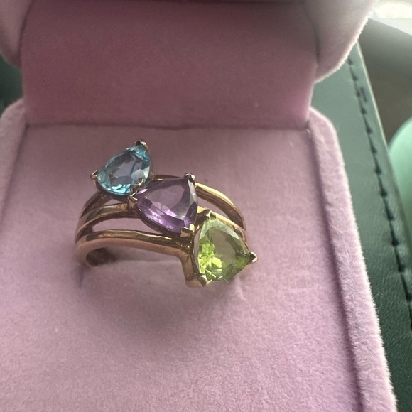 Jewelry - Vintage 10k Multi gemstone Gold Ring